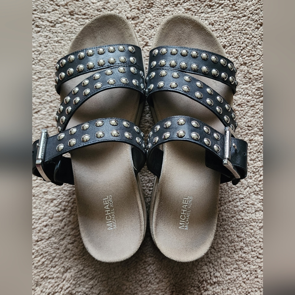 Ansel studed leather slide sandal